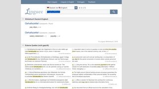 
                            12. Gehaltszettel - Englisch-Übersetzung – Linguee Wörterbuch