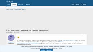 
                            9. [Geht bei mir nicht] Alternative URL to reach your website ...