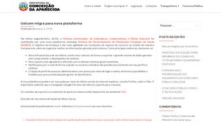 
                            4. Geicom migra para nova plataforma – Prefeitura de Conceição da ...