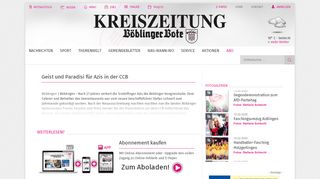 
                            12. Geist und Paradisi für Azis in der CCB - Kreiszeitung Böblinger Bote