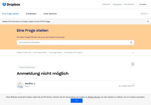 
                            1. Geklärt: Anmeldung nicht möglich - Dropbox Community - 72031