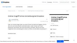 
                            9. Geklärt: Ordner Zugriff ohne Anmeldung bei Dropbox - Dropbox ...