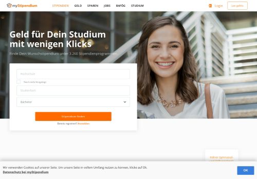 
                            3. Geld für Dein Studium mit wenigen Klicks | myStipendium