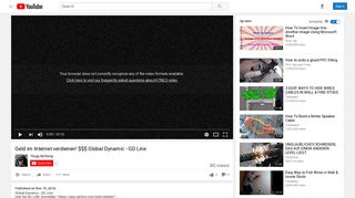 
                            7. Geld im Internet verdienen! $$$ Global Dynamic - GD Line - YouTube