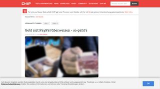 
                            6. Geld mit PayPal überweisen - so geht's - CHIP