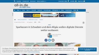 
                            13. Geld: Sparkassen in Schwaben und dem Allgäu wollen digitale ...