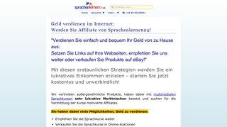 
                            1. Geld verdienen im Internet: Werden Sie Affiliate von Sprachenlernen24!