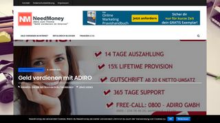 
                            4. Geld verdienen mit ADIRO - NeedMoney