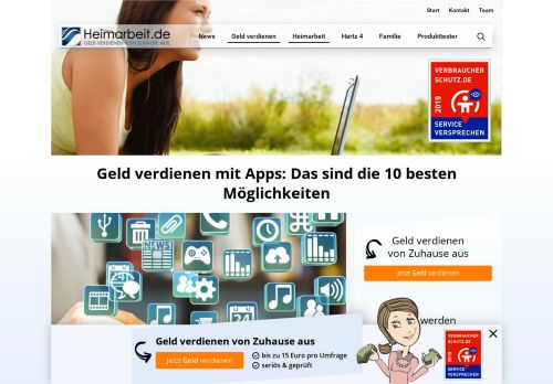 
                            6. Geld verdienen mit Apps: Das sind die 10 besten ... - Heimarbeit.de