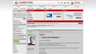
                            10. (gelöst) 1. Login -> Willkommensnachricht? - ClanSphere