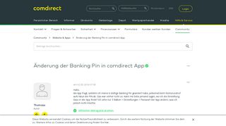 
                            4. Gelöst: Änderung der Banking Pin in comdirect App - comdirect - in ...