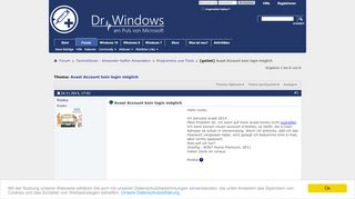 
                            4. [gelöst] Avast Account kein login möglich - Dr. Windows