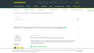 
                            9. Gelöst: Bank Of Scotland als Finanzinstitut hinzufügen - comdirect