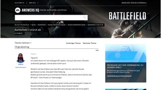 
                            4. Gelöst: Battlefield 3 stürzt ab - Answer HQ