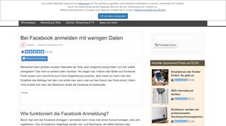 
                            7. [Gelöst] Bei Facebook anmelden mit wenigen Daten - Praxistipp ...