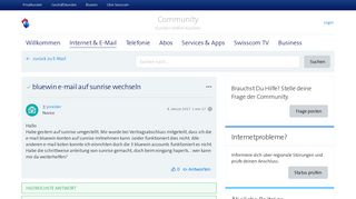 
                            11. Gelöst: bluewin e-mail auf sunrise wechseln | Swisscom Community