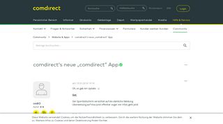 
                            7. Gelöst: comdirect's neue „comdirect“ App – Seite 6 - comdirect