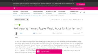 
                            9. Gelöst: Community | Aktivierung meines Apple Music Abos funktioniert ...