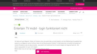 
                            8. Gelöst: Community | Entertain TV mobil - login funktioniert nicht ...