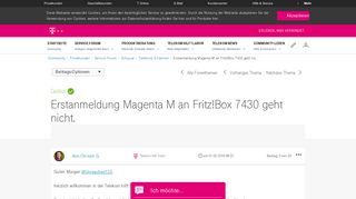 
                            12. Gelöst: Community | Erstanmeldung Magenta M an Fritz!Box 7430 ...