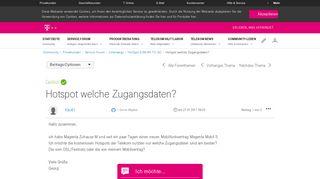 
                            8. Gelöst: Community | Hotspot welche Zugangsdaten? | Telekom hilft ...