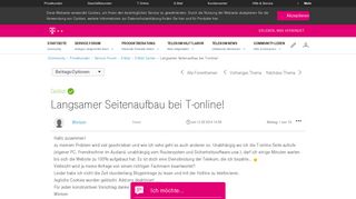 
                            2. Gelöst: Community | Langsamer Seitenaufbau bei T-online! | Telekom ...
