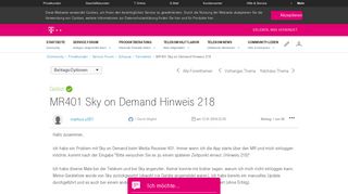 
                            2. Gelöst: Community | MR401 Sky on Demand Hinweis 218 | Telekom ...