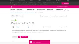 
                            10. Gelöst: Community | Probleme mit TV NOW | Telekom hilft Community
