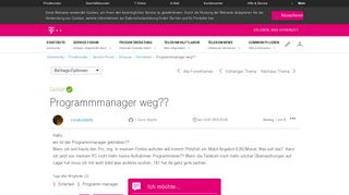 
                            7. Gelöst: Community | Programmmanager weg?? | Telekom hilft ...