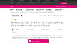 
                            12. Gelöst: Community | Seit dem 22.11.2018 kann ich von einem ...