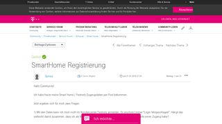 
                            7. Gelöst: Community | SmartHome Registrierung | Telekom hilft ...