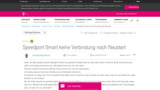 
                            10. Gelöst: Community | Speedport Smart keine Verbindung nach ...