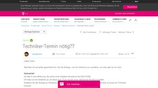 
                            7. Gelöst: Community | Techniker-Termin nötig?? | Telekom hilft ...
