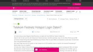 
                            4. Gelöst: Community | Telekom Festnetz Hotspot Login Daten ...