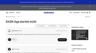 
                            6. Gelöst: DAZN App startet nicht – Seite 2 - Samsung Community