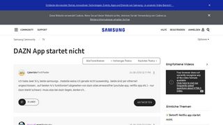 
                            12. Gelöst: DAZN App startet nicht – Seite 4 - Samsung Community