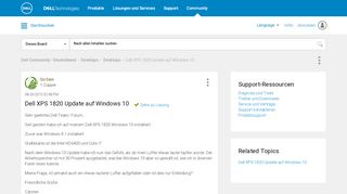 
                            2. Gelöst: Dell XPS 1820 Update auf Windows 10 - Dell Community
