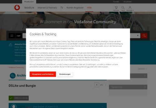 
                            2. Gelöst: DSLite und Bungie - Vodafone Community