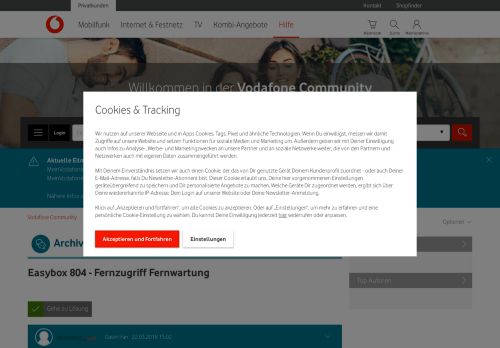 
                            1. Gelöst: Easybox 804 - Fernzugriff Fernwartung - Vodafone Community