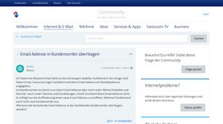 
                            12. Gelöst: Email Adresse in Kundencenter übertragen | Swisscom ...