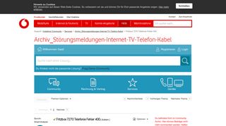 
                            11. Gelöst: Fritzbox 7270 Telefonie Fehler 400 - Vodafone Community