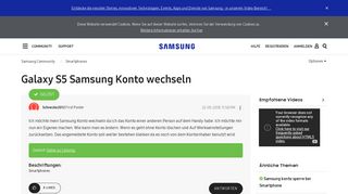 
                            4. Gelöst: Galaxy S5 Samsung Konto wechseln - Samsung Community