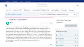 
                            12. Gelöst: GMX - Mail auf iPhone 5s | Swisscom Community