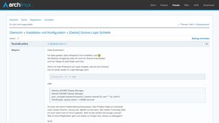 
                            1. [Gelöst] Gnome Login Schleife / Installation und Konfiguration ...