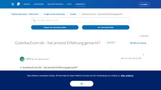 
                            11. Gelöst: Guterkauf.com.de - hat jemand Erfahrung gemacht? - PayPal ...