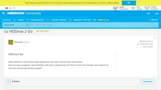 
                            4. Gelöst: HDDrive 2 Go - MEDION Community