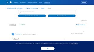 
                            8. Gelöst: Inkasso - PayPal Community