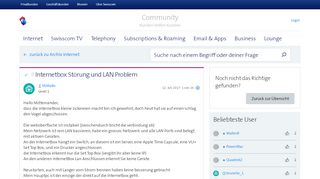 
                            10. Gelöst: Internetbox Störung und LAN Problem | Swisscom Community