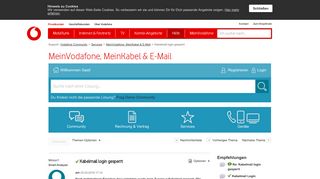 
                            4. Gelöst: Kabelmail login gesperrt - Vodafone Community