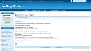 
                            7. [gelöst] Kein Login möglich | Drupal Center